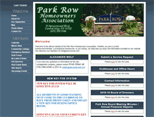 Tablet Screenshot of parkrowhoa.com